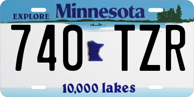 MN license plate 740TZR