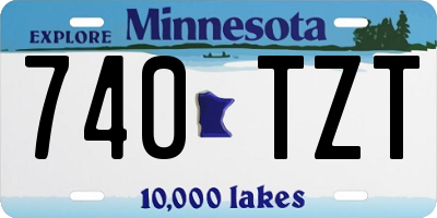 MN license plate 740TZT