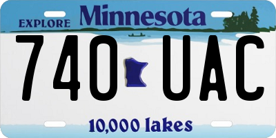 MN license plate 740UAC
