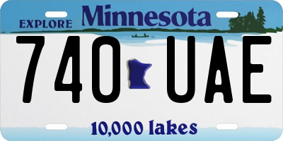 MN license plate 740UAE