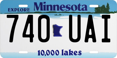 MN license plate 740UAI
