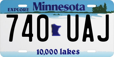 MN license plate 740UAJ