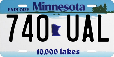 MN license plate 740UAL