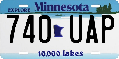 MN license plate 740UAP