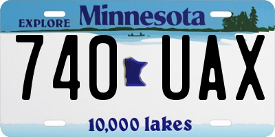 MN license plate 740UAX