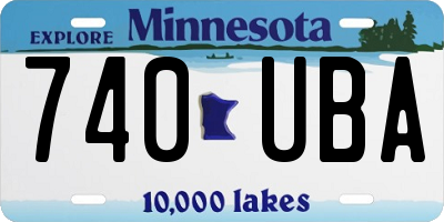 MN license plate 740UBA