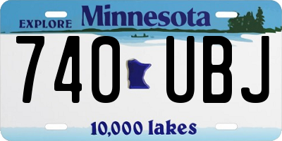 MN license plate 740UBJ