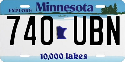 MN license plate 740UBN