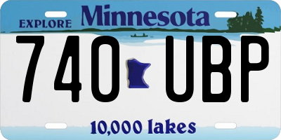 MN license plate 740UBP