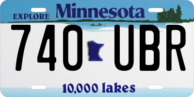 MN license plate 740UBR