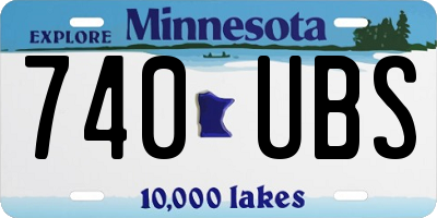 MN license plate 740UBS