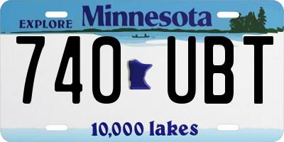 MN license plate 740UBT