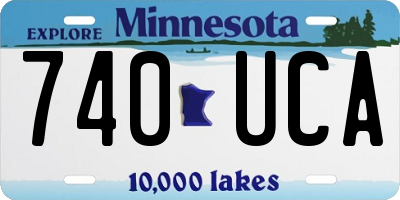 MN license plate 740UCA