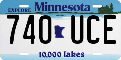 MN license plate 740UCE