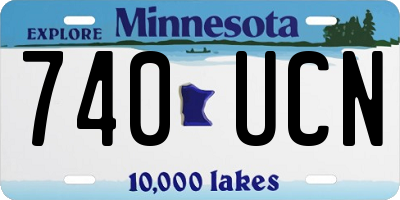 MN license plate 740UCN