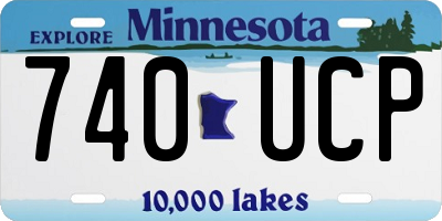 MN license plate 740UCP