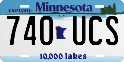 MN license plate 740UCS