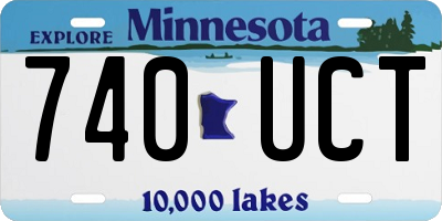 MN license plate 740UCT