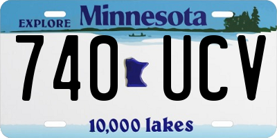 MN license plate 740UCV