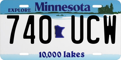 MN license plate 740UCW