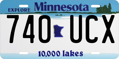 MN license plate 740UCX