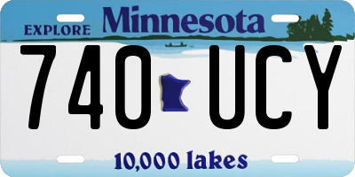 MN license plate 740UCY
