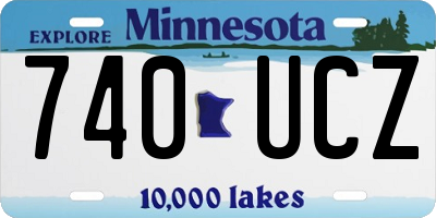 MN license plate 740UCZ