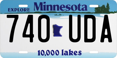 MN license plate 740UDA