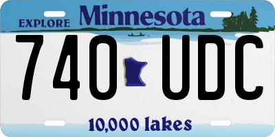 MN license plate 740UDC
