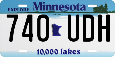 MN license plate 740UDH