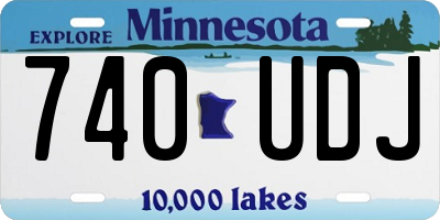 MN license plate 740UDJ