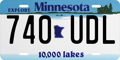 MN license plate 740UDL