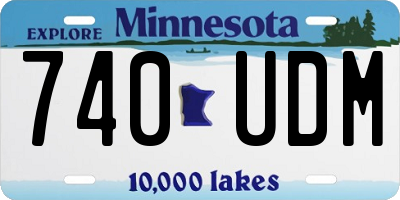 MN license plate 740UDM