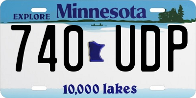 MN license plate 740UDP