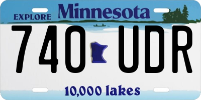 MN license plate 740UDR