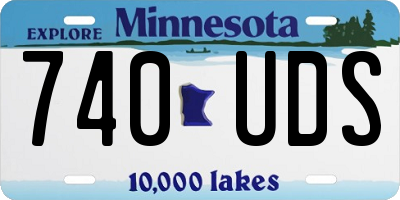 MN license plate 740UDS