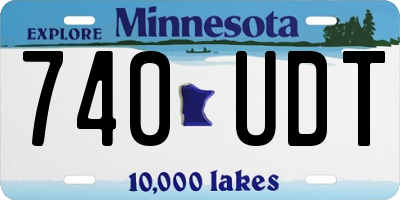 MN license plate 740UDT