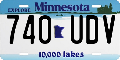 MN license plate 740UDV