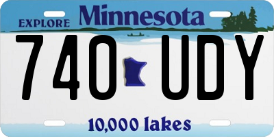 MN license plate 740UDY