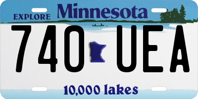 MN license plate 740UEA