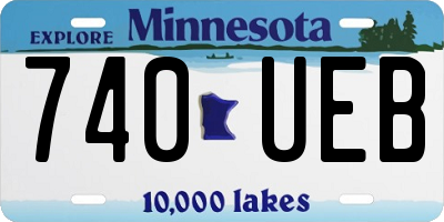 MN license plate 740UEB