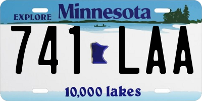 MN license plate 741LAA