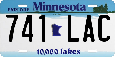 MN license plate 741LAC