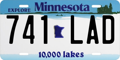 MN license plate 741LAD