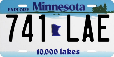 MN license plate 741LAE