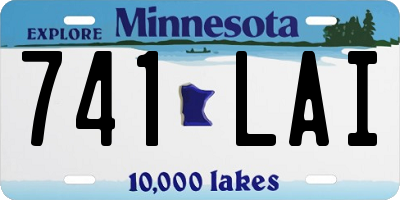 MN license plate 741LAI