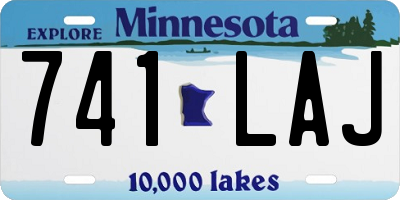 MN license plate 741LAJ