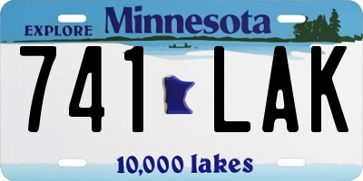 MN license plate 741LAK