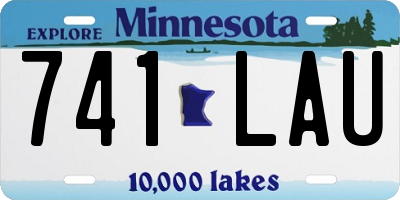 MN license plate 741LAU