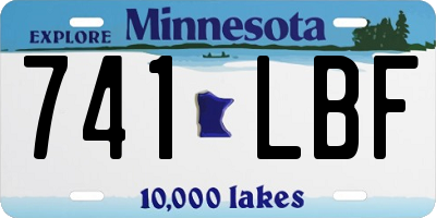 MN license plate 741LBF